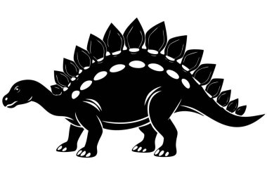 Ankylosaurus silhouette vector illustration clipart