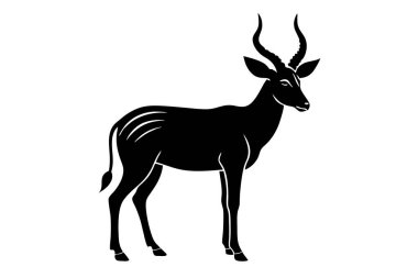 Antelope silhouette vector illustration clipart