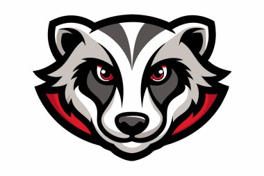 Badger head mascot logo design vector clipart