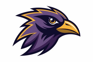 Blackbird head mascot logo design vector clipart