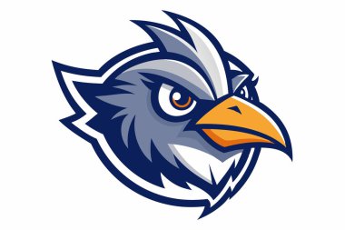 Chickadee head mascot logo design vector clipart