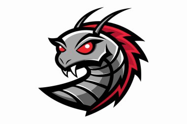 Centipede head mascot logo design clipart