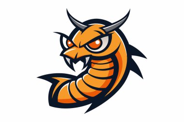 Centipede head mascot logo design clipart