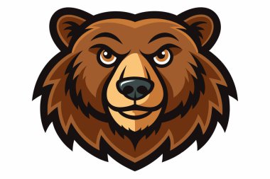 Brown Bear head mascot design vector clipart