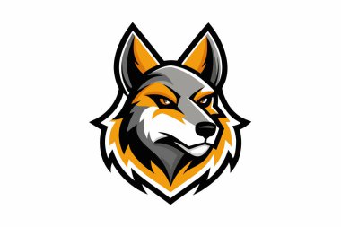 Dingo head mascot logo design vector clipart