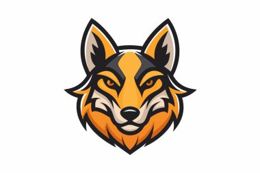 Dingo head mascot logo design vector