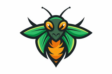 Firefly head mascot logo design clipart