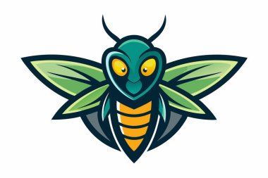 Firefly head mascot logo design clipart