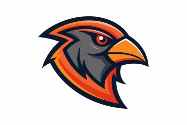 Finch head mascot logo design vector clipart