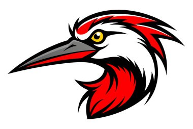 Heron head mascot logo design vector clipart