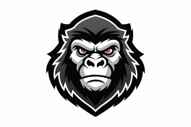 Gorilla head mascot logo design vector clipart