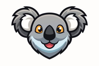 Koala Bear head mascot design vector clipart