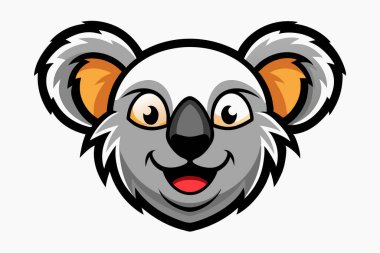 Koala Bear head mascot design vector clipart