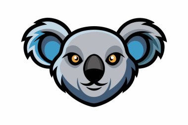 Koala Bear head mascot design vector clipart