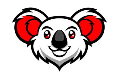 Koala Bear head mascot design vector clipart