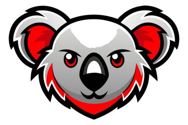 Koala Bear head mascot design vector clipart