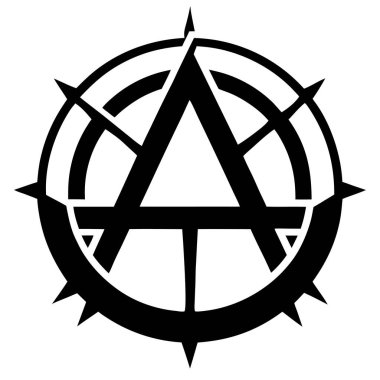 Anarchy Symbol Silhouette vector clipart