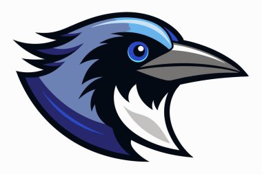 Magpie head mascot design vector clipart