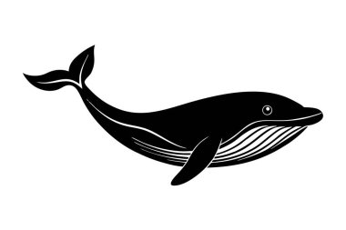 whale silhouette vector illustration