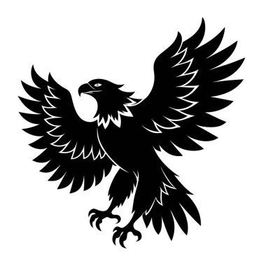 Siluet vektör çizim kartal