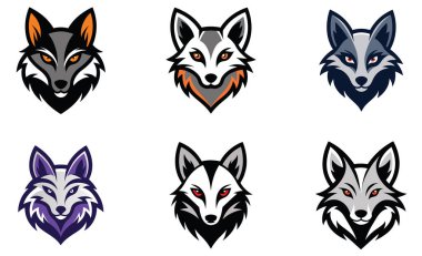 Aardwolf head mascot logo design vector clipart