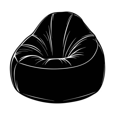 Bean Bag Chair silhouette vector