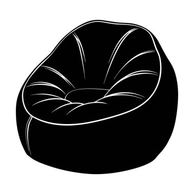 Bean Bag Chair silhouette vector