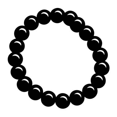 Beaded Bracelet silhouette vector