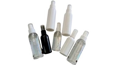 Etiketsiz sprey şişenin fotoğrafı. Kendi tasarım ve etiketinizle ürün veya ürün tanıtımı için fotoğraf ya da şişe resmi arayanlarınız için 60 ya da 100 ml uygun.