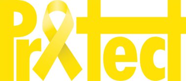 Protect text with yellow Ribbon awareness a symbol for the fight to return hostages held by Hamas in Gaza clipart