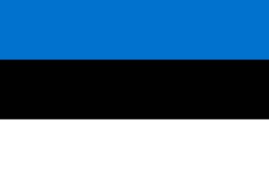 National Flag of Estonia vector. Correct color and dimensions clipart