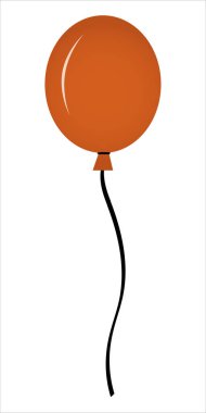 Tek yanmış turuncu renkli balon