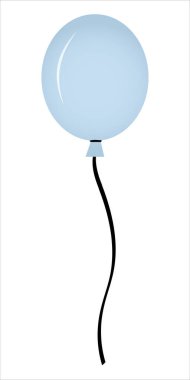 Tek pastel bebek açık mavi renkli balon