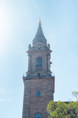 Ludwigsburg, Almanya - 12 Nisan 2025: Ludwigsburg 'da bulunan Frieden Kilisesi (Barış Kilisesi) dış görünüş