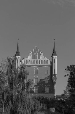 Stockholm, İsveç- 17 Temmuz 2025 Stockholm 'deki Skeppsholmen Adası' nın dışındaki deniz kuvvetleri binası.