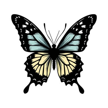 Kelebek Minimalist Vektörü dijital bir illüstrasyondur.