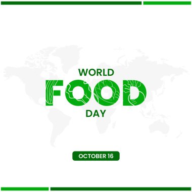 16 Ekim Dünya Gıda Günü Afişi Tasarımı Yeşil