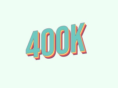 400K Thank you followers, Subscribers clipart