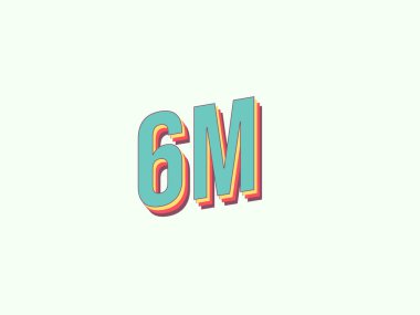 6M Thank you followers, Subscribers clipart