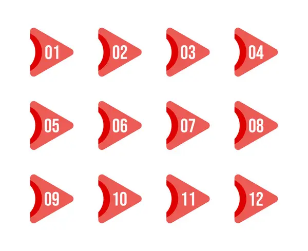 Kırmızı yönlü kurşun ikonu 1 'den 12' ye ayarlandı