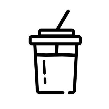 Kahve ikonlu fincan, vektör illüstrasyonu