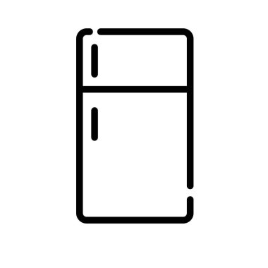 Buzdolabı vektörü ince çizgi simgesi