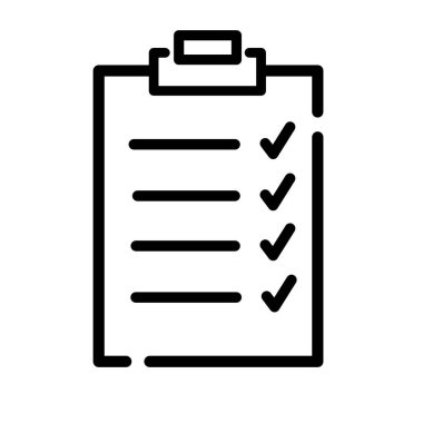 Kontrol listesi simgesi vektör illüstrasyonu