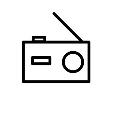 radyo vektör çizgisi simgeleri