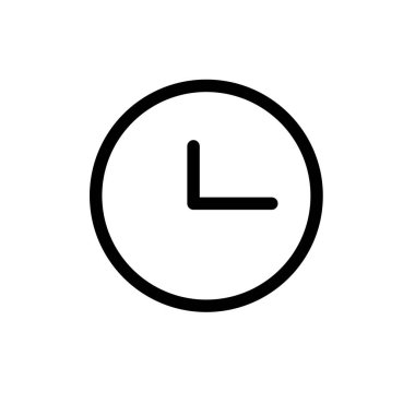 zaman vektörü ince çizgi simgesi