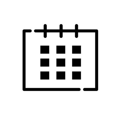 Takvim, olay simgesi vektör çizimi