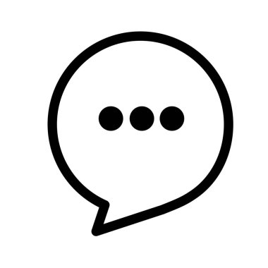 konuşma balonu simgesi, basit tasarım