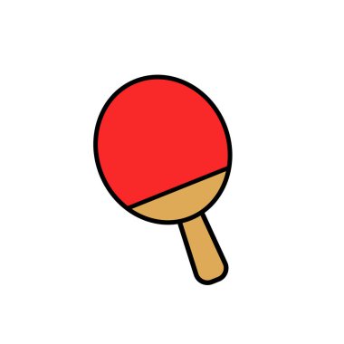 Bir masa tenisi topunun vektör çizimi