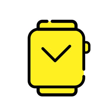 akıllı saat simgesi renk ana hatları vektörü