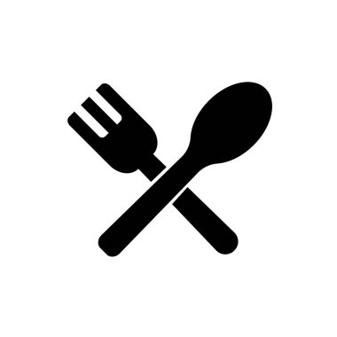 Çatal, bıçak ikonu. vektör illüstrasyonu
